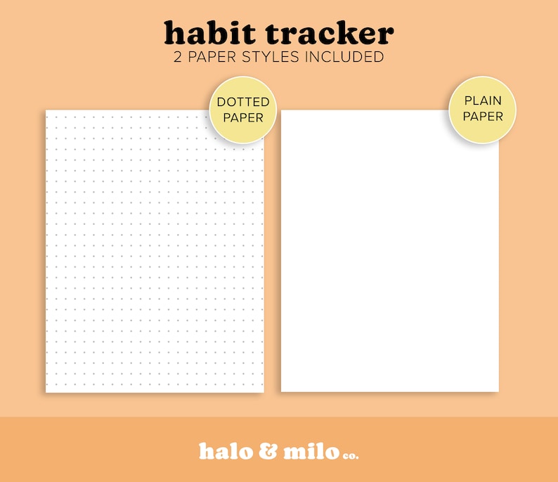Habit Tracker Bullet Journal Template Printable Bullet - Etsy