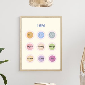 Watercolor Positive Affirmation Art Print: Self-Love Therapy (PDF)