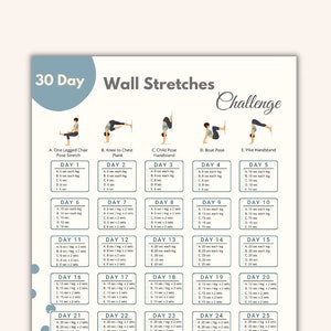 30 Day Wall Exercise Challenge Printable Wall Fitness Quick