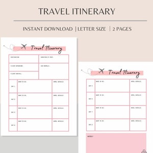 Ultimate Travel Itinerary Planner | Week Travel Planner | Trip Organizer | Trip Planner | Self Made Travel Itinerary | Vacation Planner