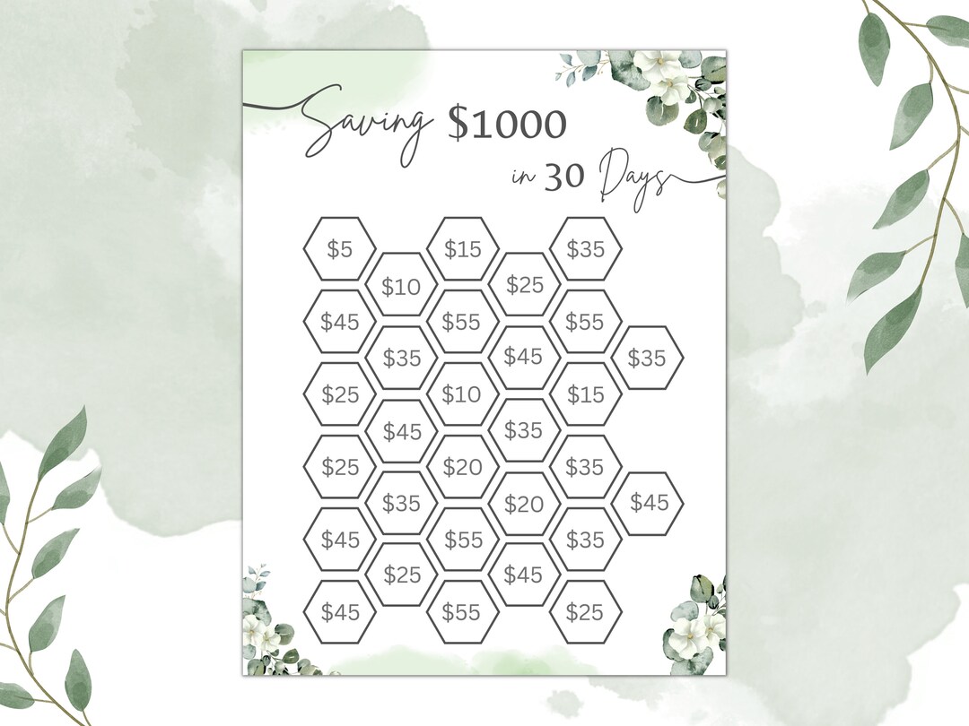 Save 1000 Dollars in 30 Days Challenge | Money Saving Challenge ...