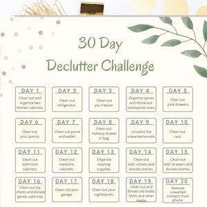 30 Day Declutter Challenge | Home Organization Guide | Minimalist lifestyle Challenge | Free your mind | Digital Declutter Guide | Easy life