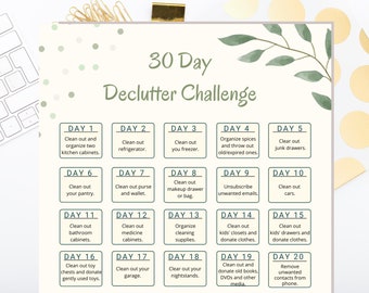 30 Day Declutter Challenge | Home Organization Guide | Minimalist lifestyle Challenge | Free your mind | Digital Declutter Guide | Easy life