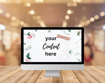 Laptop Screen Mockup | Computer Mockup | Desktop Mockup | Macbook Mockup | Screen Mockup | Device Mockup | Design Mockup 003