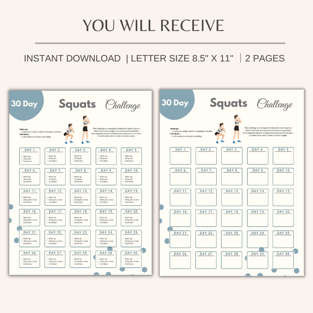 30 day wall squat challenge sale
