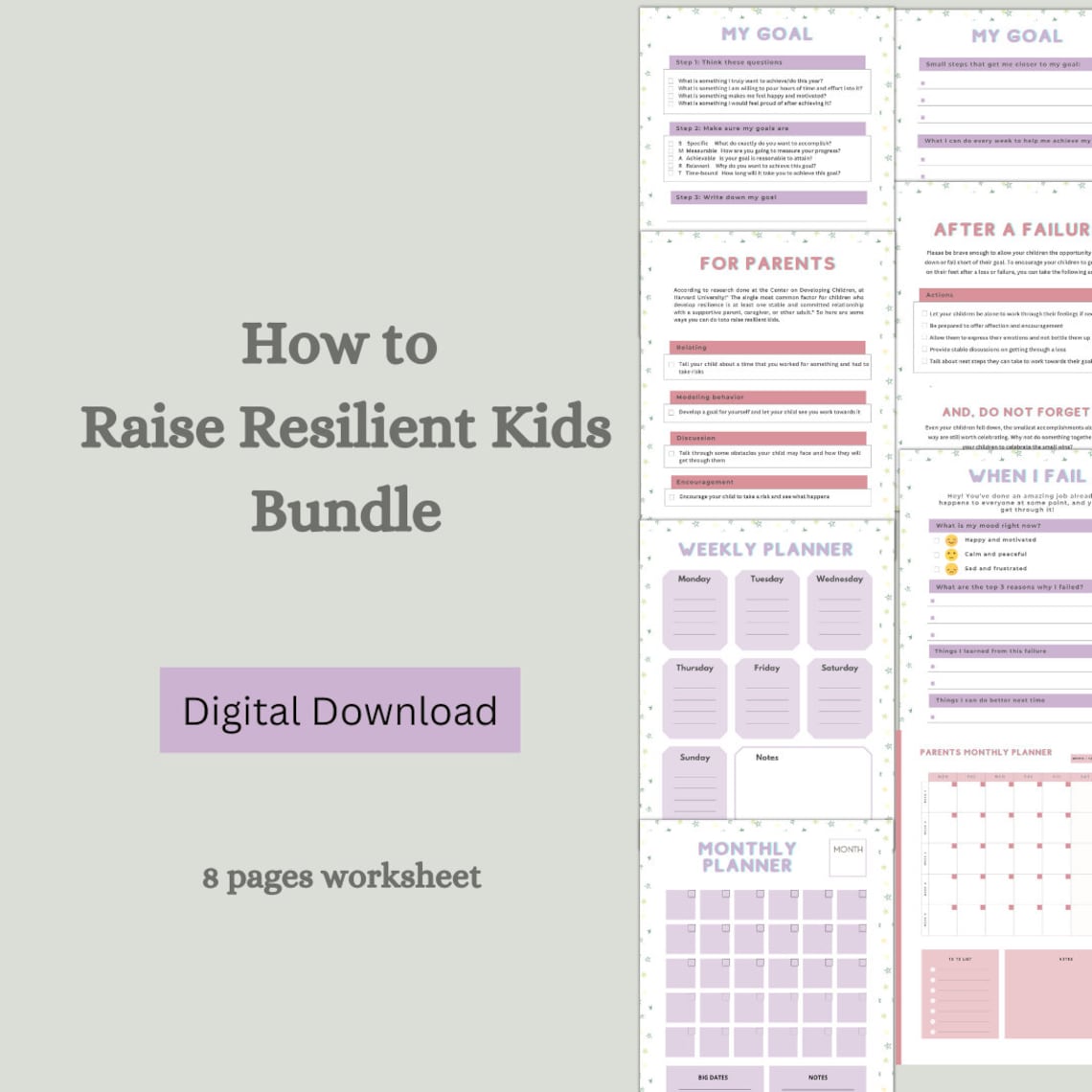 How to Raise Resilient Kids Bundle Printable | Digital Guide | Kids ...