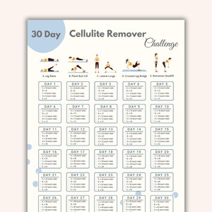 30 Tage Cellulite-Entferner Herausforderung zum ausdrucken |