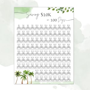 Save 10K Dollars in 100 Days Challenge | Money Saving Challenge | Budget Saving Tracker | Financial Planning Tracker | Digital Download