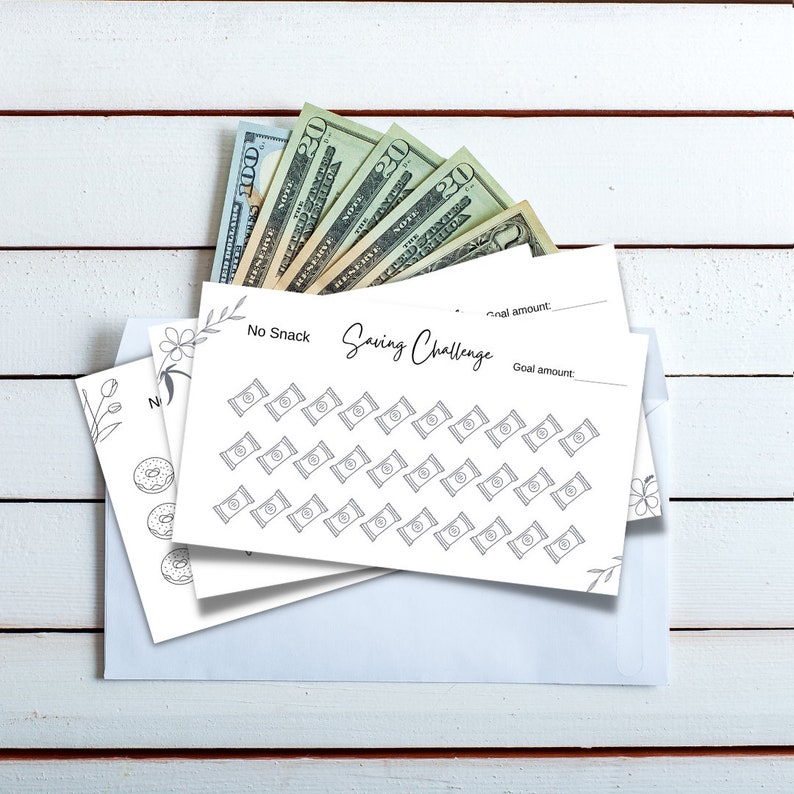 Easy Saving Tracker | A6 Saving Challenge | Coffee Saving | No Snack ...