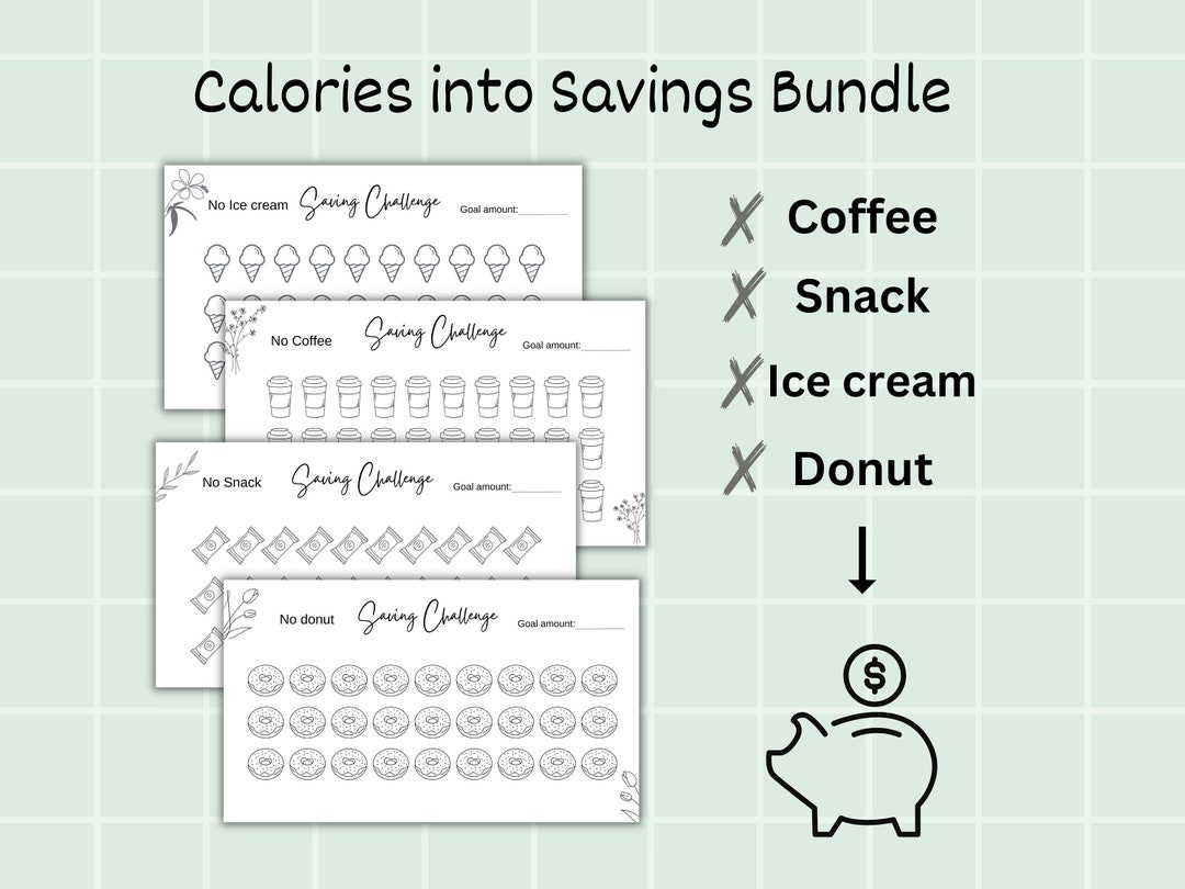 Easy Saving Tracker | A6 Saving Challenge | Coffee Saving | No Snack ...