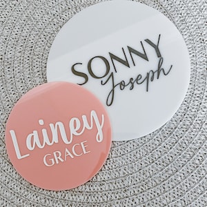 Baby Name Sign, hospital name sign, name reveal sign, acrylic baby sign