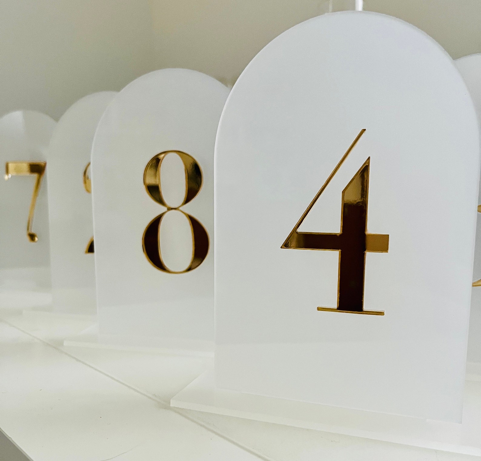 Mirrored Table Numbers Arch Mirror Table Numbers | Gold Table Numbers | Acrylic Table Numbers ...