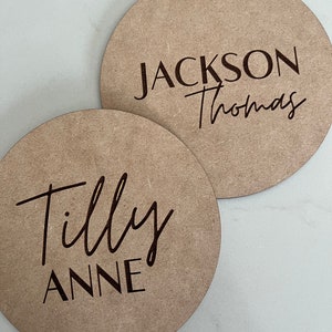 Engraved Baby Name Sign / Wooden Name Sign / Baby Name Plaque / Name Announcement Plaque / Rose Nursery Decor / Newborn Photo Prop