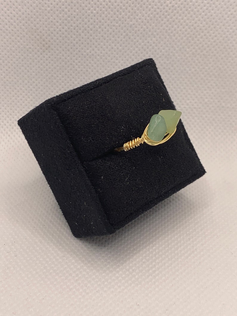 Green Double Crystal Ring