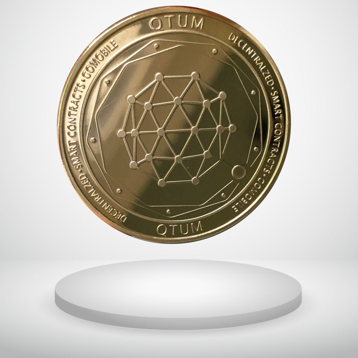 QTUM QTUM Physical Crypto Coins Cryptocurrency Made Etsy