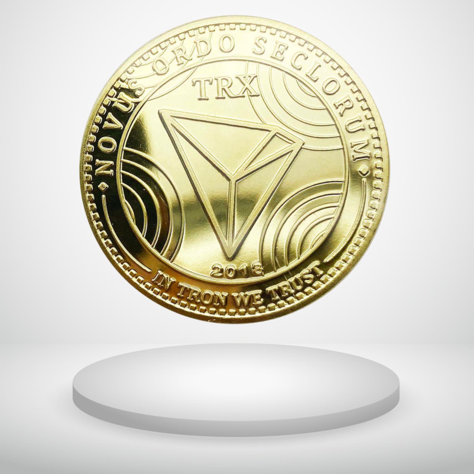 Tron TRX Physical Crypto Coins Cryptocurrency Made Etsy