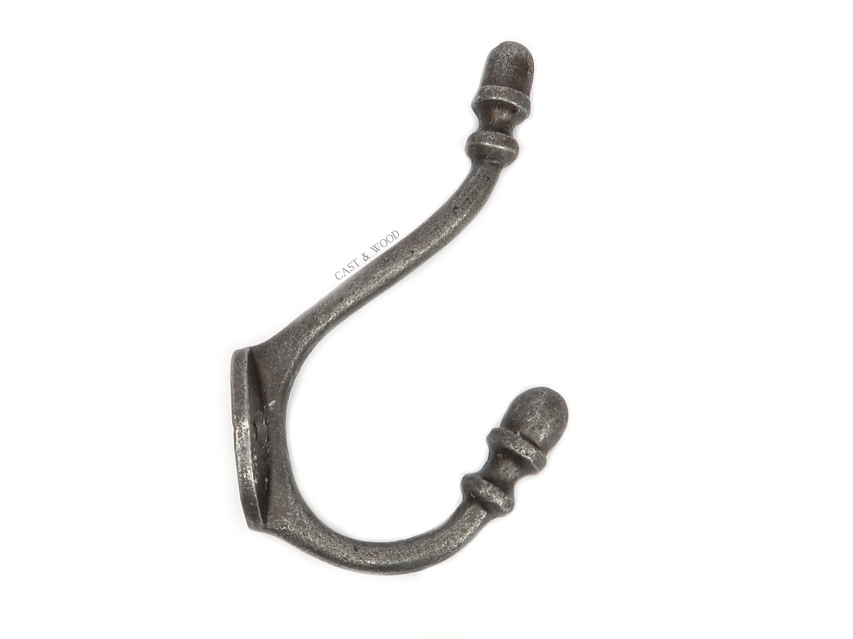 Acorn Coat Hook, Black Cast Iron