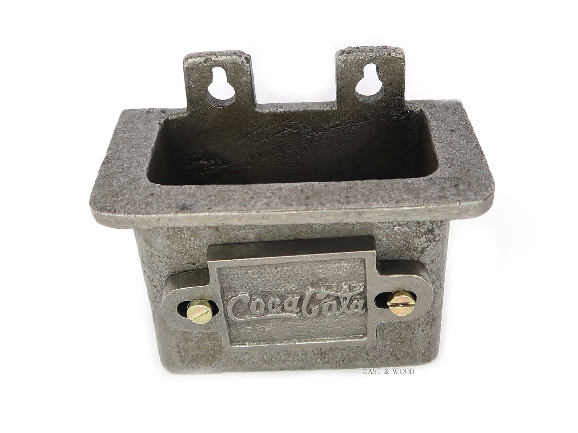 Coca Cola Coke Cast Iron Wall Mounted Bottle Cap Catcher Bar Etsy