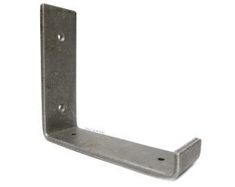 Industrial Scaffold Board Shelf Bracket - Heavy Duty Thick Utility Lipped - Strong Steel - Down Profile - 6" - Takes Approx 155mm Board