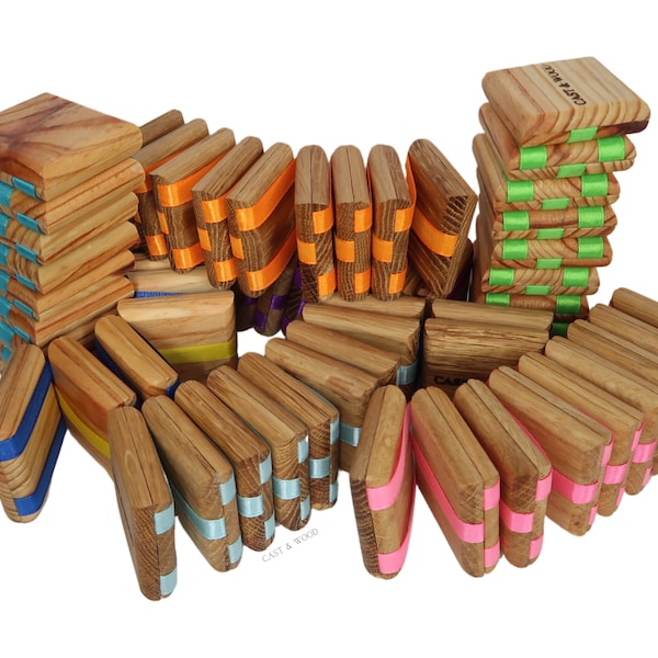 Jacobs Ladder Wooden Toy - Fidget Stress Relief Game - Children Adult Gift - Handmade Classic Traditional Puzzle - 9 Block Design