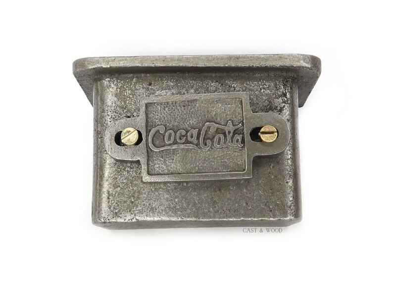 Coca Cola Coke Cast Iron Wall Mounted Bottle Cap Catcher Bar Etsy