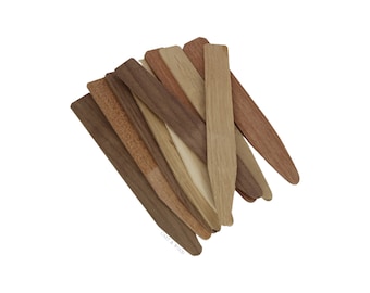 Handmade Hardwood Plant Markers - Garden Herb Labels, Set of 10
