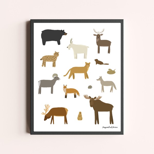 Mountain Animals Etsy