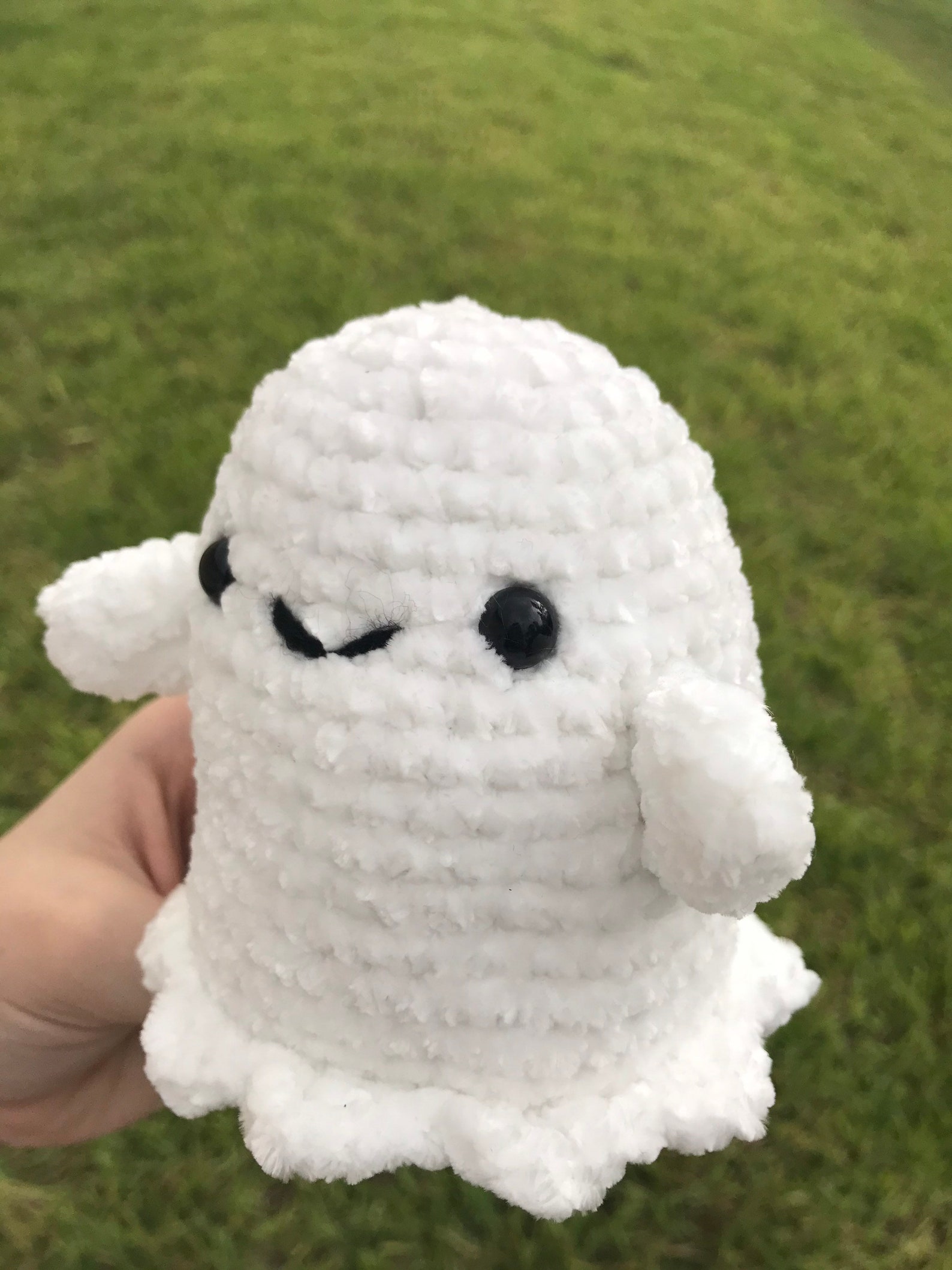 Crochet white ghost soft plushie amigurumi Etsy