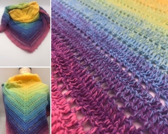 Twirly color shawl 01