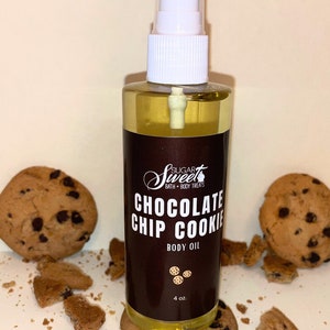 Chocolate Chip Cookie Body Oil 4oz | Moisturizer | Self Care | Skincare | Gift for Her | Natural Body Oil | Massage Oil | Hydrating Bath Oil