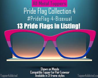 Pride Flag Toppers for Pair Eyewear | Metal Magnetic Fronts
