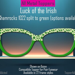 St. Patrick‘s Day Brillen – 2 Stück, Grünes Kleeblatt-Design, Party-Accessoire