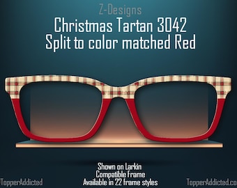 Christmas Classic Tartan/Plaid Magnetic Toppers for men or women. 3 variations - all Pair eyewear styles. Metal topper with fast shipping