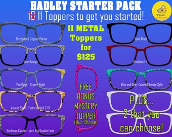 Hadley Toppers - Top Frame Compatible with Pair Eyeware 11 Topper Collection - bundle priced