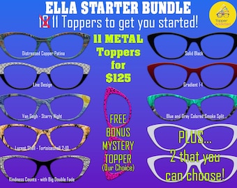 Ella Pair Eyewear Compatible - Top Frames for with Pair Glasses - 11 Topper Collection - bundle priced
