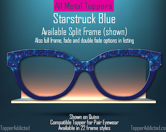 Cosmic Blue Starstruck Magnetic Metal Topper | Compatible with Pair Eyewear | Ships FAST