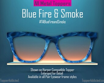 Blue Fire & Smoke Topper for Pair Eyewear - Masculine Magnetic Frames