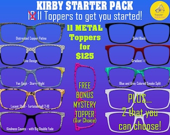 KIRBY Toppers - Top Frame Compatible with Pair Eyeware 11 Topper Collection - bundle priced