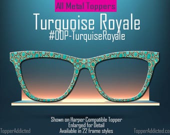 Turquoise Royale Magnetic Glasses Topper | Southwestern Print