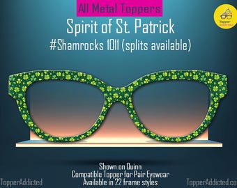 Shamrock Glasses Topper for Pair Eyewear – St. Patrick’s Day Metal Topper