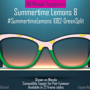 Summertime Lemons Pink and Watermelon Green for Pair Eyewear | Bold Summer Look for a Fresh outlook and a joyful topper for your glasses.