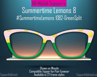 Summertime Lemons Pink and Watermelon Green for Pair Eyewear | Bold Summer Look for a Fresh outlook and a joyful topper for your glasses.
