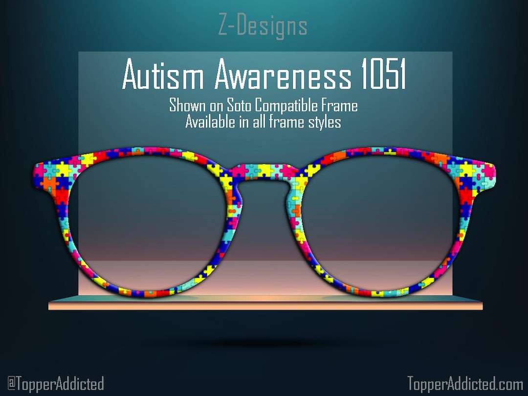 Autism Awareness Puzzle Pieces for Pair Eyewear Compatible Magnetic ...
