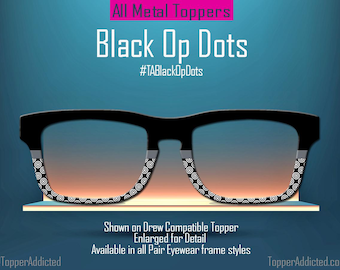 Black Ops Dots Magnetic Topper for Pair Eyewear - Modern Concentric Design
