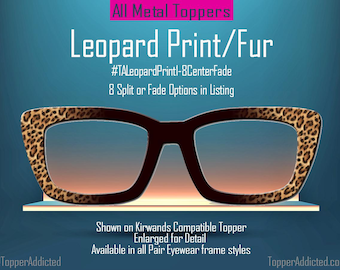 Leopard Print Topper for Pair Eyewear | Metal Magnetic Top Frames with Design Options