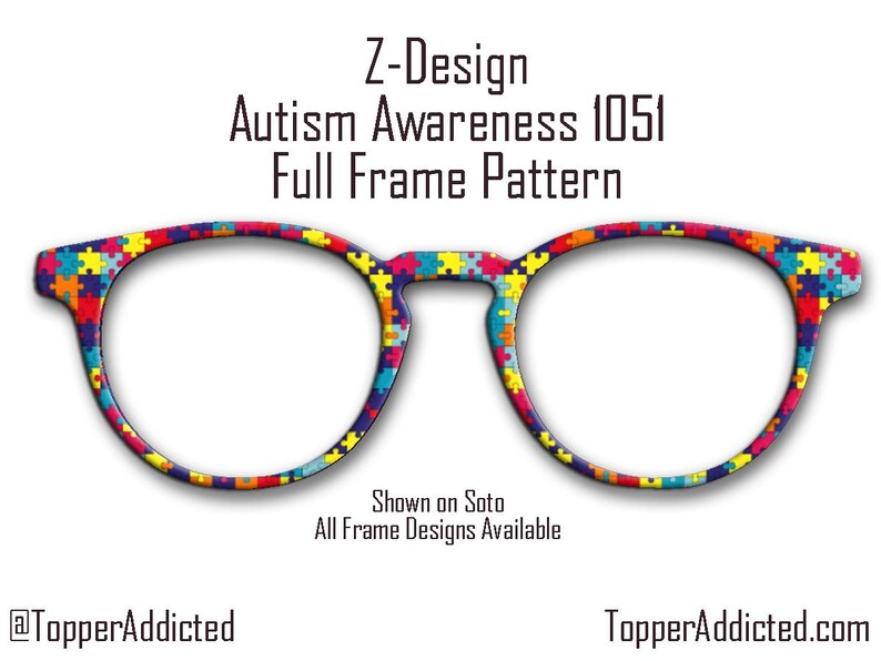 Autism Awareness Puzzle Pieces for Pair Eyewear Compatible Magnetic ...