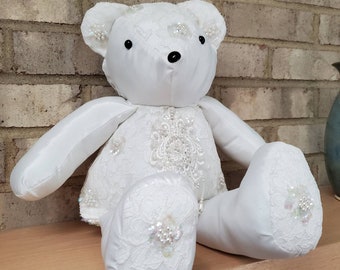 Wedding Dress Memory Bear