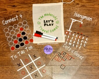 Dry wipe travel games (4 games in the set)