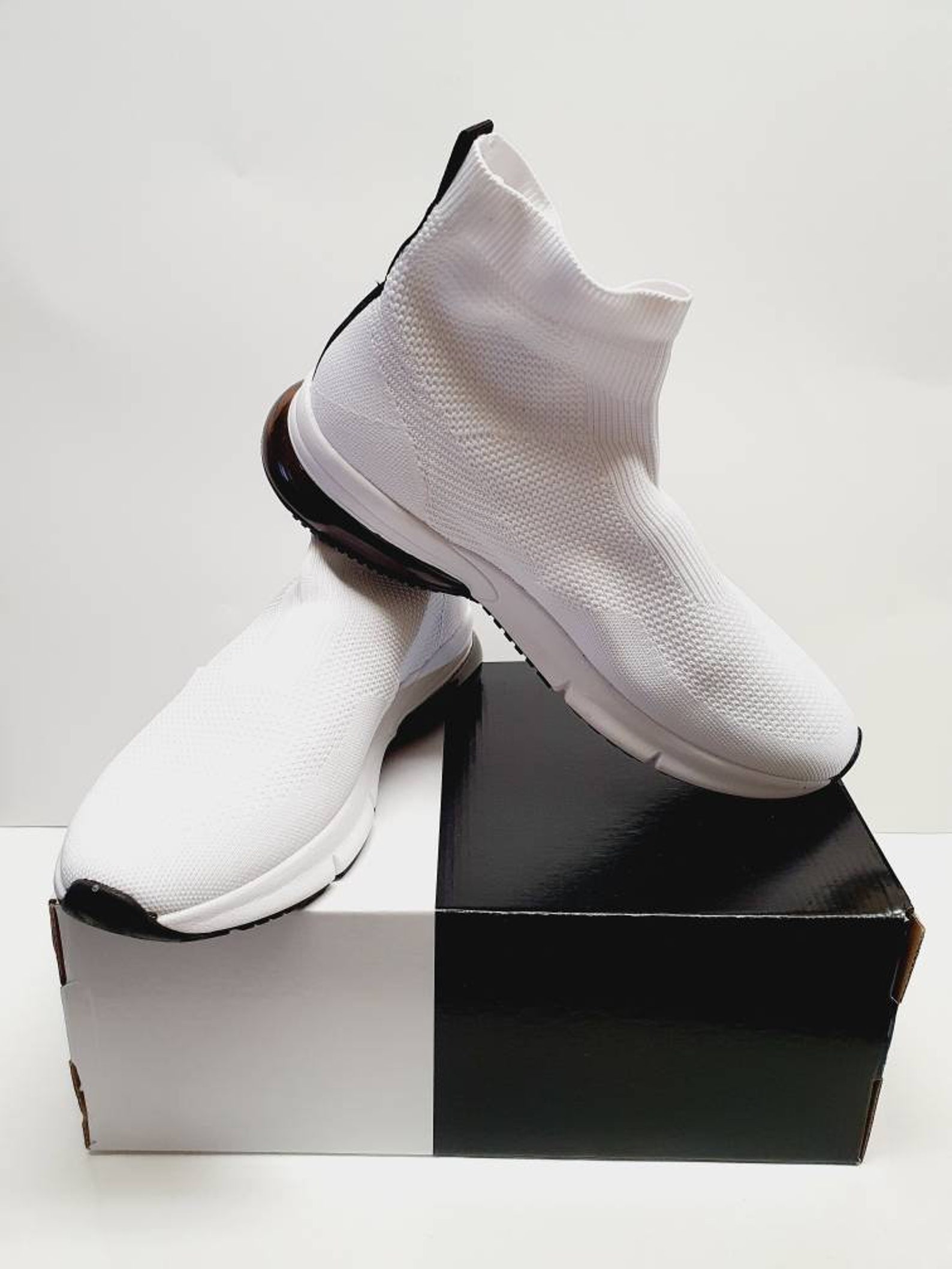 SockStyle High Top Sneakers Men US 9 Etsy