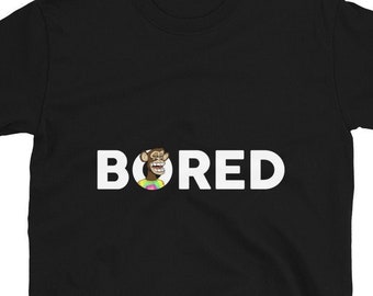 Bored Ape Yacht Club, Bored Black Short Sleeve T-shirt, Crypto NFT Shirt, Bitcoin, Ethereum, Blockchain Investor